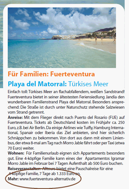 Fuerteventura alternativ in Zeitschrift Clever reisen