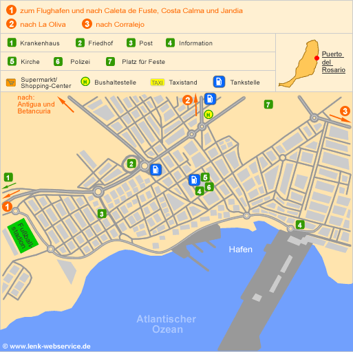 Lageplan von Puerto del Rosario