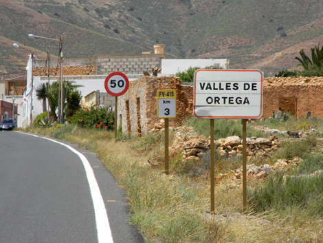 Ortseinfahrt Valles de Ortega