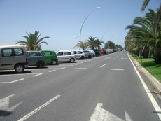 Parking spaces at Jandia beach