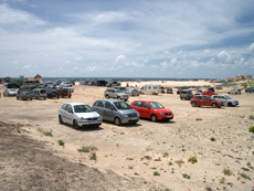 Parkplätze am Strand von El Cotillo