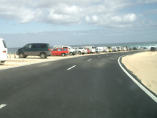 Parking spaces at Corralejo dune beach