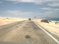FV 1 through the dune area