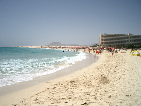 Strand Corralejo Dunen Auf Fuerteventura