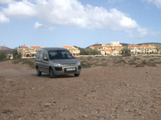 Car park at La Pared beach