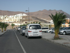 Car park at Las Playitas beach