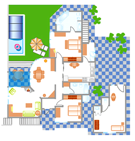 Grundrissplan Villa Mares in La Pared auf Fuerteventura