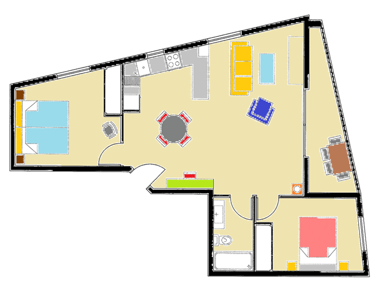 Grundrissplan der Ferienwohnung Buenavista in Morro Jable