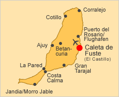 Map Of Caleta De Fuste Caleta De Fuste On Fuerteventura - Topography Including Position Plan And  Island Map