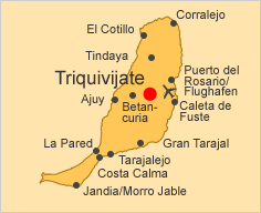 ALT: Karte von Fuerteventura, Triquivijate ist hervorgehoben